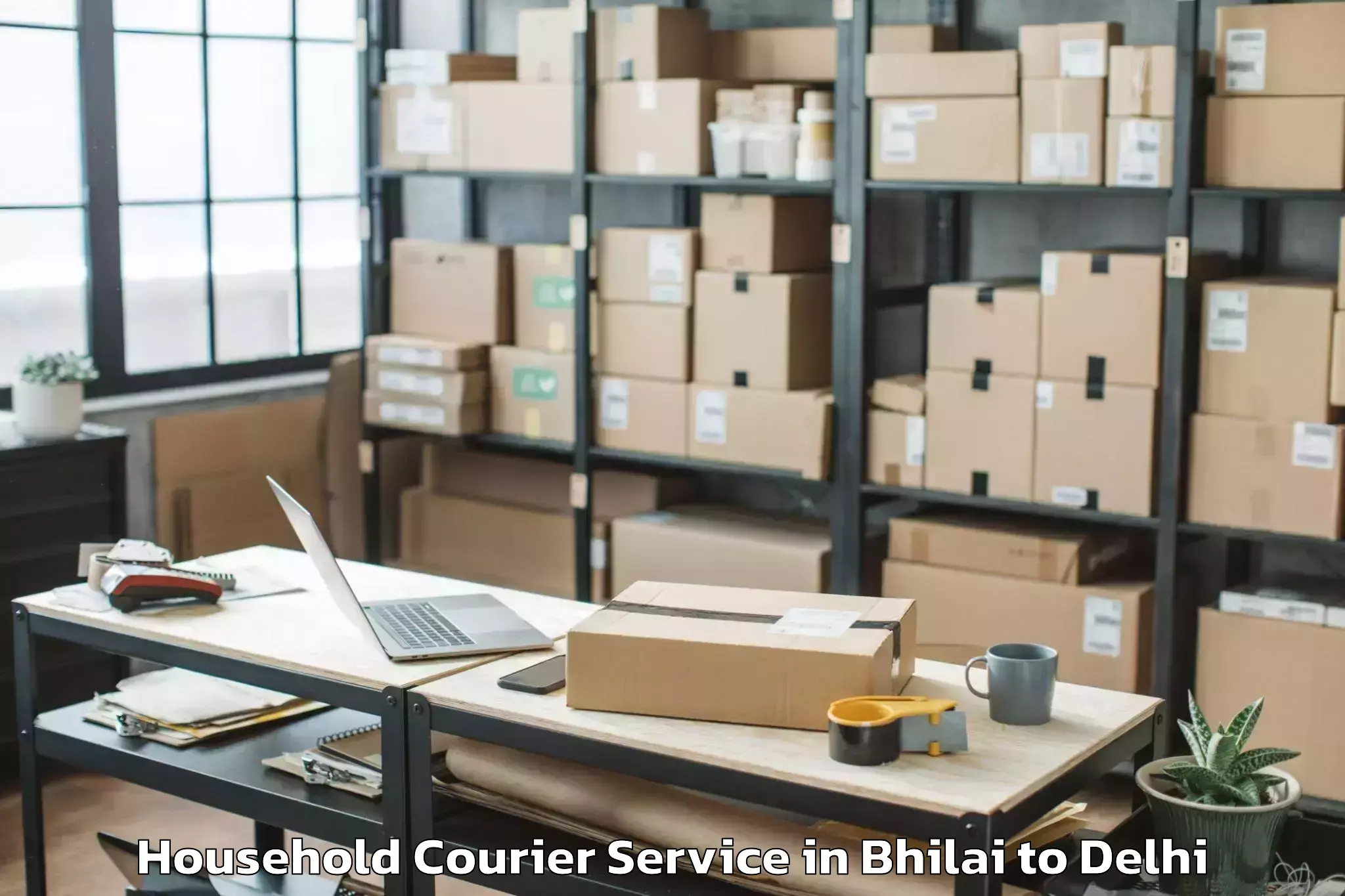 Top Bhilai to Unity One Janakpuri Mall Household Courier Available